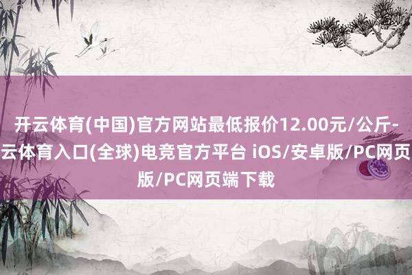 开云体育(中国)官方网站最低报价12.00元/公斤-开yun云体育入口(全球)电竞官方平台 iOS/安卓版/PC网页端下载