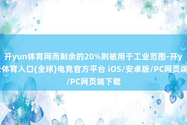 开yun体育网而剩余的20%则被用于工业范围-开yun云体育入口(全球)电竞官方平台 iOS/安卓版/PC网页端下载