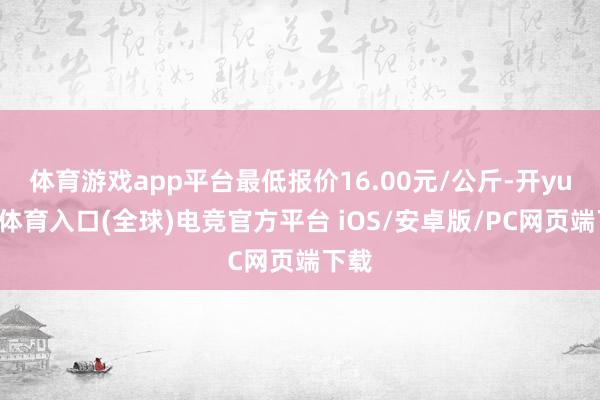 体育游戏app平台最低报价16.00元/公斤-开yun云体育入口(全球)电竞官方平台 iOS/安卓版/PC网页端下载